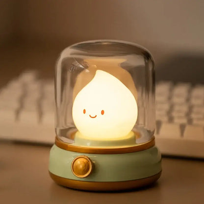 Kerosene LED Night Light Dimmable White Noise Lamp 12H Battery