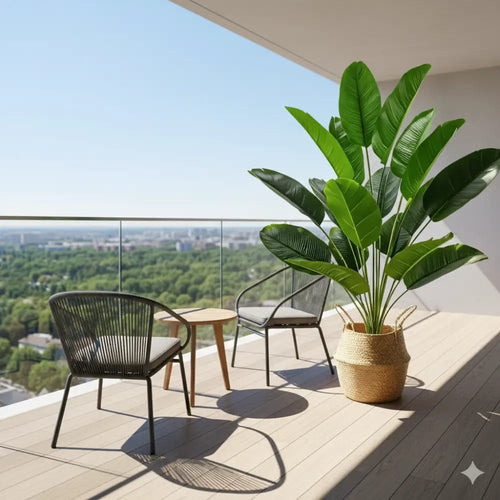 Large Artificial Tropical Palm/Banana Leaves (12/24 Pcs) | Real Touch Fake Plants for Decor