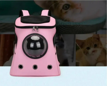 Großer Haustier-Rucksack aus PU-Leder für Katzen und Hunde