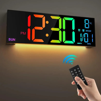 LED Digital Wall Clock with Remote Control