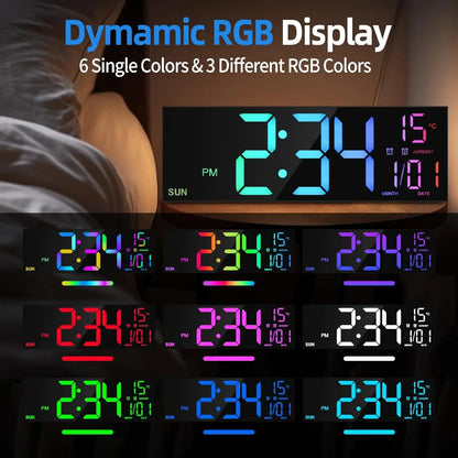 LED Digital Wall Clock with Remote Control