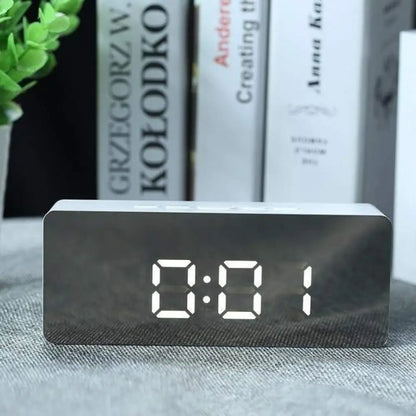 LED Mirror Digital Alarm Clock