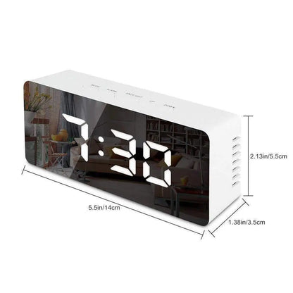 LED Mirror Digital Alarm Clock