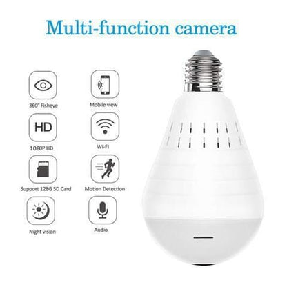 LED Wireless Panoramic (360) Home Security Light Bulb