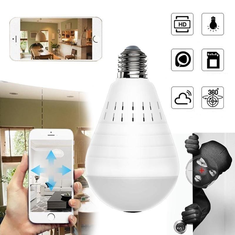 LED Wireless Panoramic (360) Home Security Light Bulb