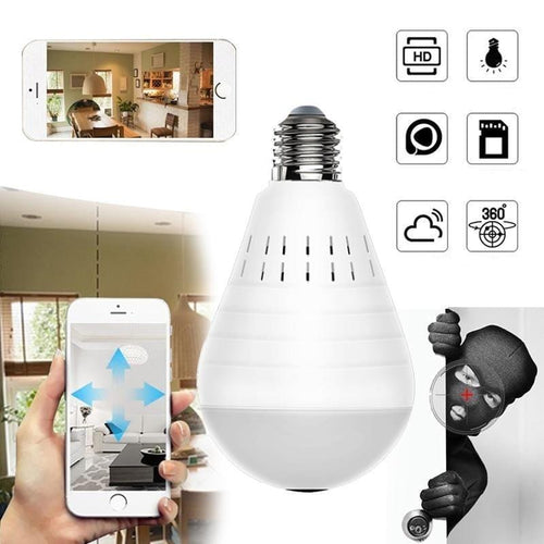 LED Wireless Panoramic (360) Home Security Light Bulb