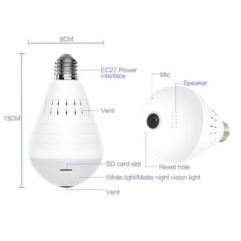 LED Wireless Panoramic (360) Home Security Light Bulb