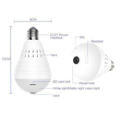LED Wireless Panoramic (360) Home Security Light Bulb