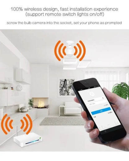 LED Wireless Panoramic (360) Home Security Light Bulb