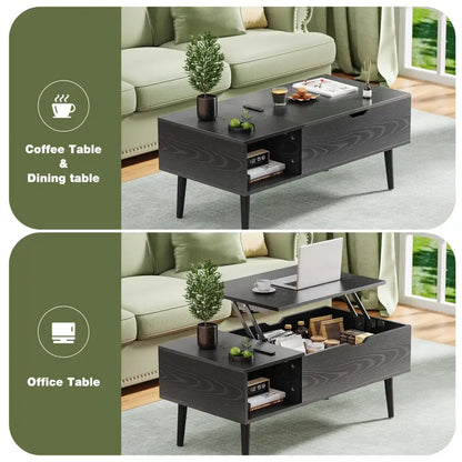 Lift Top Coffee Table – Adjustable Desk, Dining & Hidden Storage