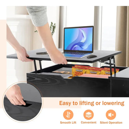 Lift Top Coffee Table – Adjustable Desk, Dining & Hidden Storage