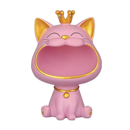 Lucky Cat Statue Sculpture Table Decoration Miniature Figurine