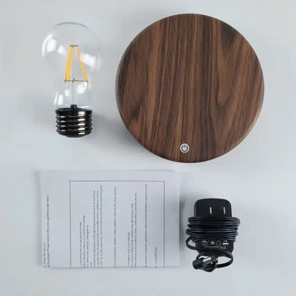 Magnetic Levitation Lamp Floating Glass LED Bulb - Touch Switch Tri-Color Light