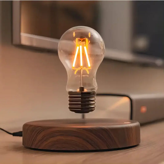 Magnetic Levitation Lamp Floating Glass LED Bulb with Touch Switch & Tri-Color Light