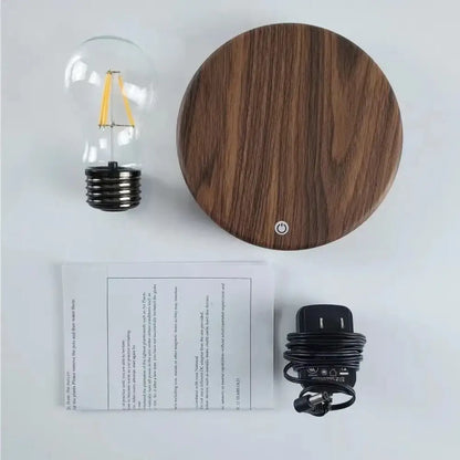 Magnetic Levitation Lamp Floating Glass LED Bulb - Touch Switch Tri-Color Light