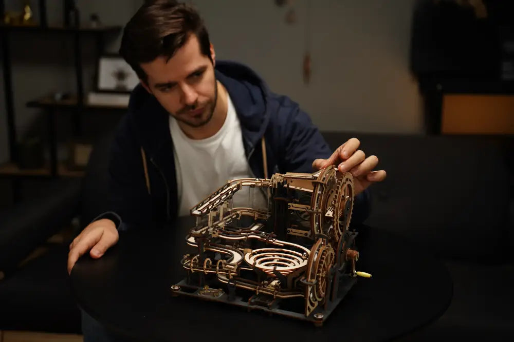 Marble Run Set 3D Wooden Puzzle Model Kit 294 Pcs Assembly Toy