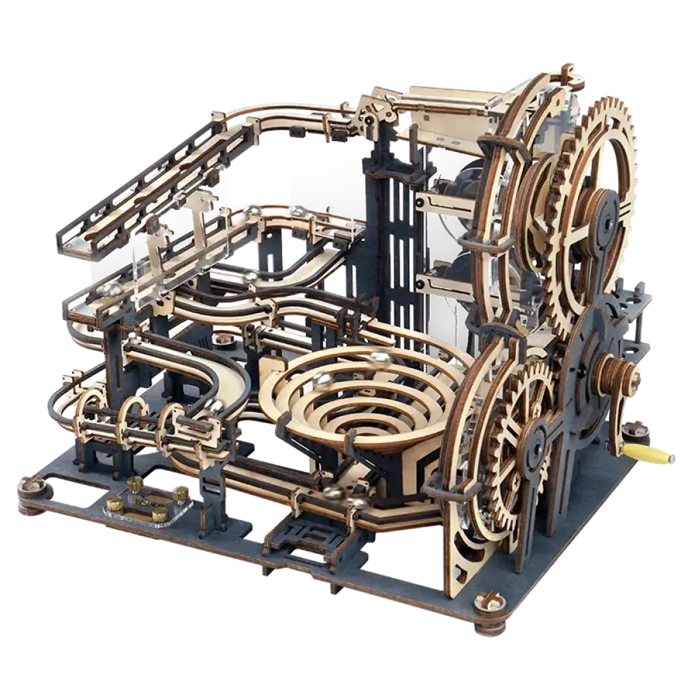 Marble Run Set 3D Wooden Puzzle Model Kit 294 Pcs Assembly Toy