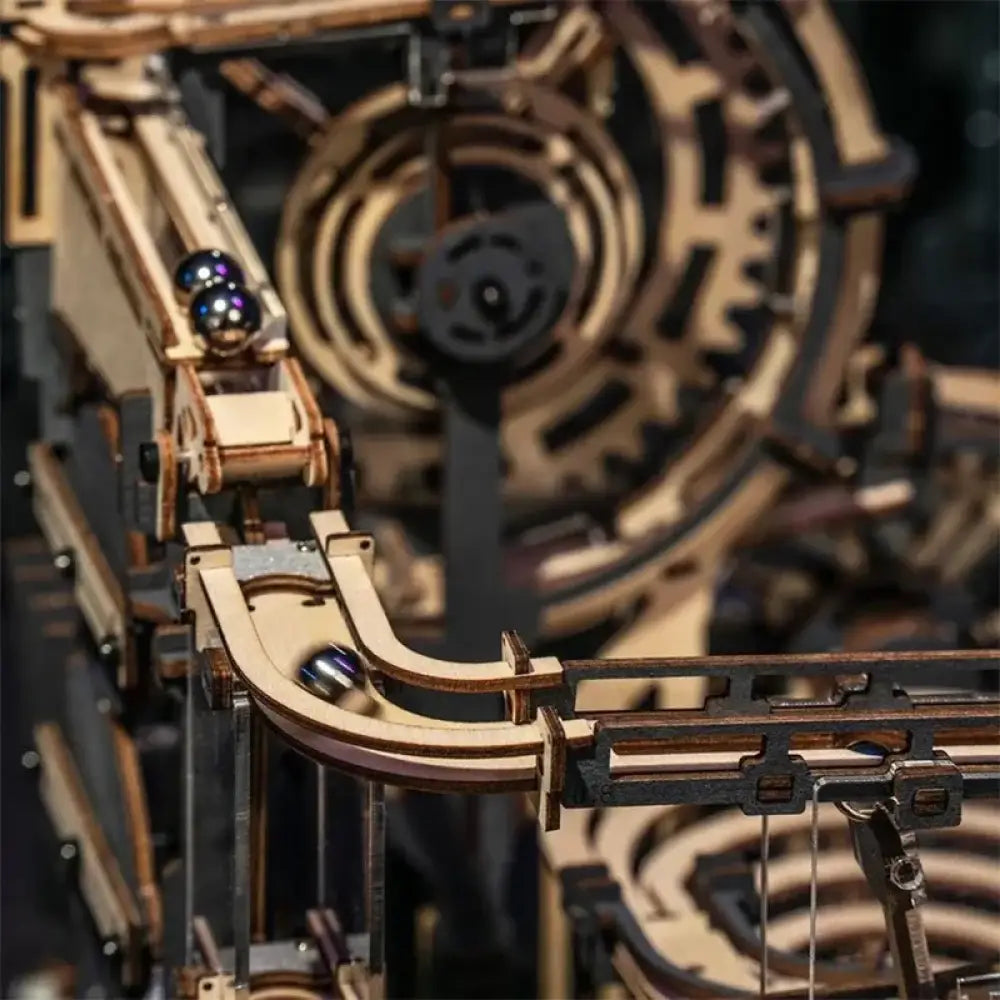 Marble Run Set 3D Wooden Puzzle Model Kit 294 Pcs Assembly Toy