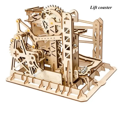 Marble Run Set 3D Wooden Puzzle Model Kit 294 Pcs Assembly Toy