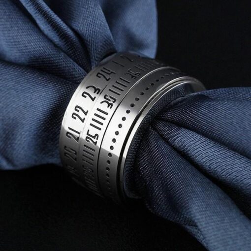 Men’s Rotatable Time Anxiety Ring