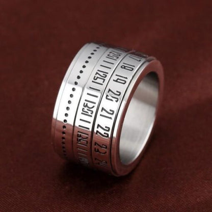 Men’s Rotatable Time Anxiety Ring