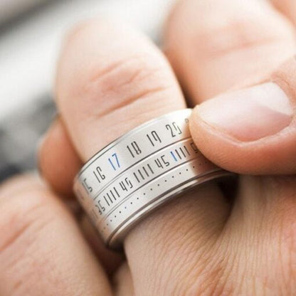 Men’s Rotatable Time Anxiety Ring