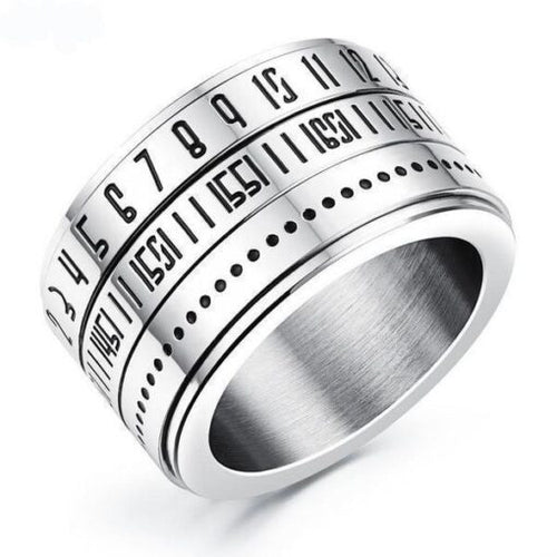 Men’s Rotatable Time Anxiety Ring