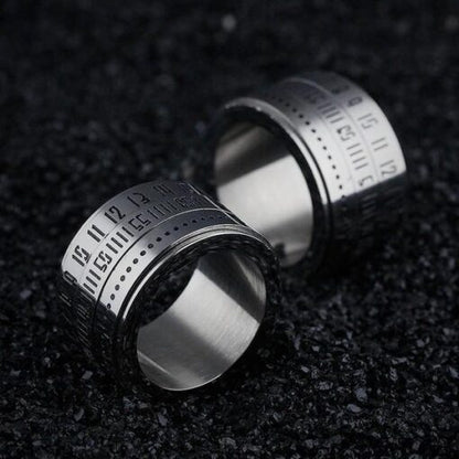Men’s Rotatable Time Anxiety Ring