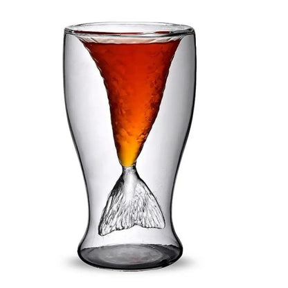 Doppelwandiges Glas mit Meerjungfrauenschwanz