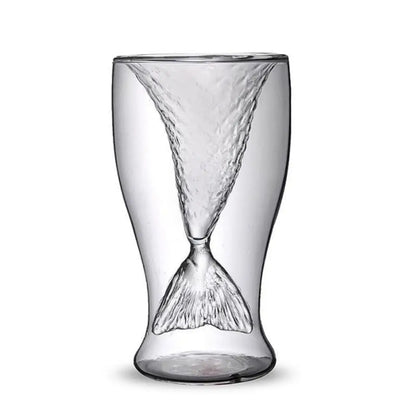 Doppelwandiges Glas mit Meerjungfrauenschwanz
