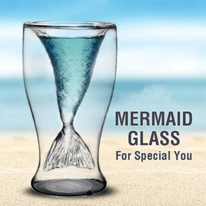 Doppelwandiges Glas mit Meerjungfrauenschwanz