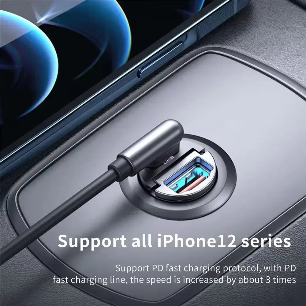 Mini Car Charger – 12-24V Fast Charging USB Type-C Car Adapter for Xiaomi, Samsung, Huawei & iPhone