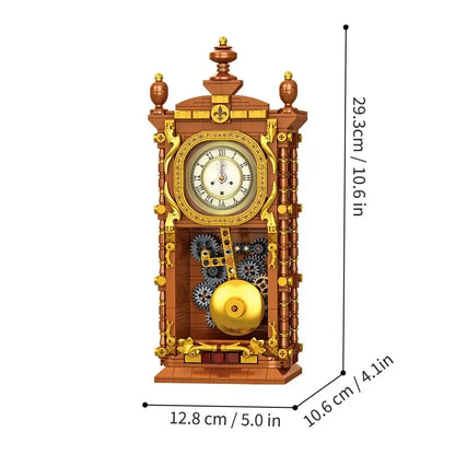Retro Swing Clock Building Blocks DIY Pendulum Construction Kit Gift