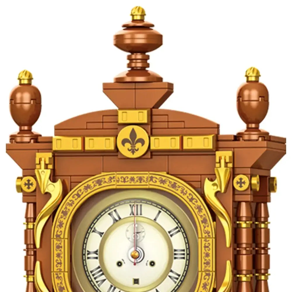 MOC Retro Swing Clock Building Blocks DIY Pendulum Construction Kit Classic Brick Model Gift