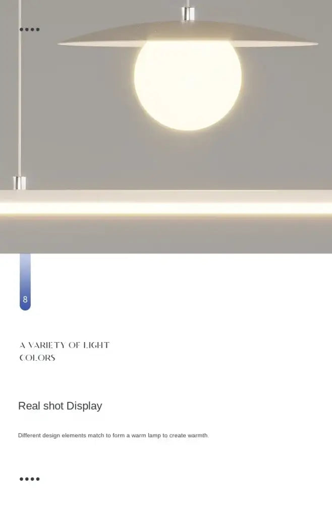 Modern Dimmable LED Pendant Light White/Black Linear Kitchen Island Fixture with Remote