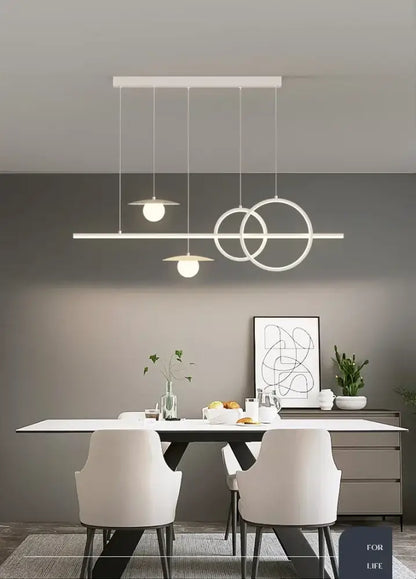 Modern Dimmable LED Pendant Light – Linear Kitchen Island Fixture