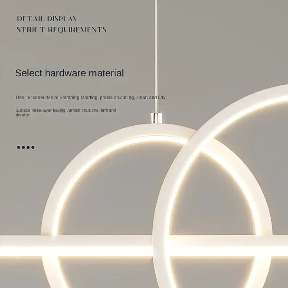 Modern Dimmable LED Pendant Light White/Black Linear Kitchen Island Fixture with Remote