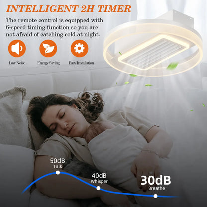 Modern LED Ceiling Fan with Light