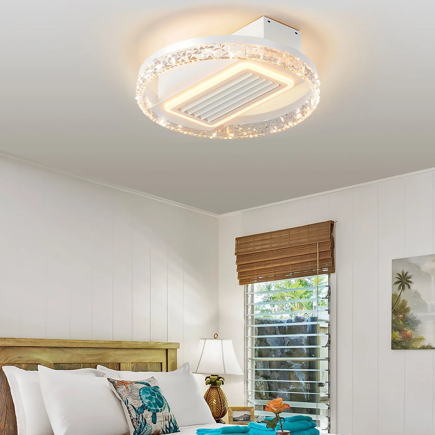 Modern LED Ceiling Fan with Light