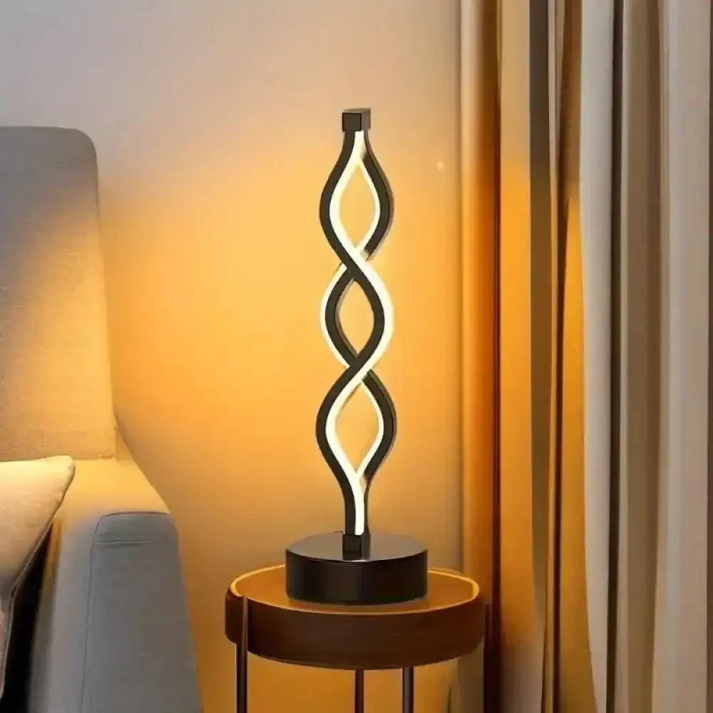 Modern LED Spiral Table Lamp | Dimmable 3 - Color Light, Eye Protection for Home/Office - Ninjanew