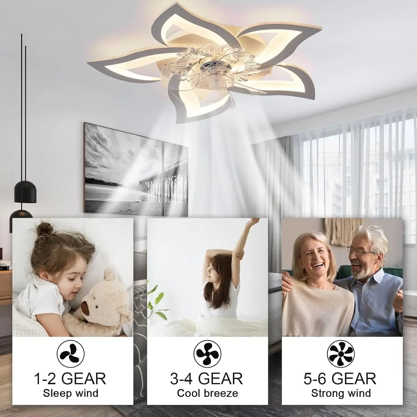 AP03 27-Inch Ceiling Light Fan