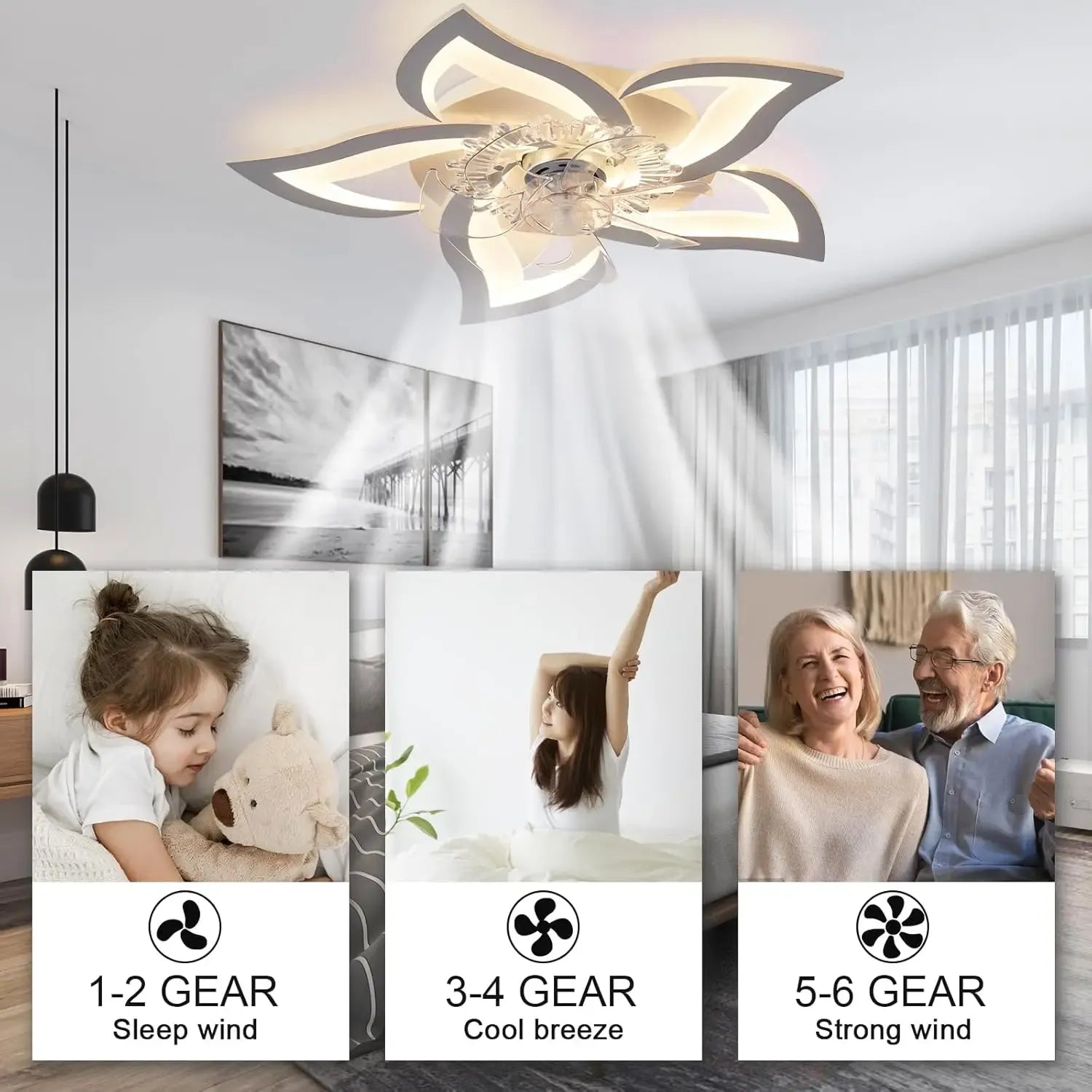 AP03 27-Inch Ceiling Light Fan