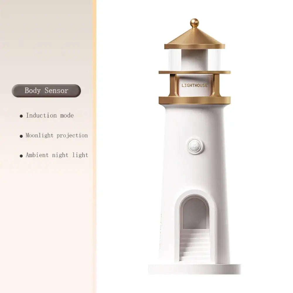 Moon Projection Lighthouse Lamp Bluetooth Speaker & Motion Sensor Light
