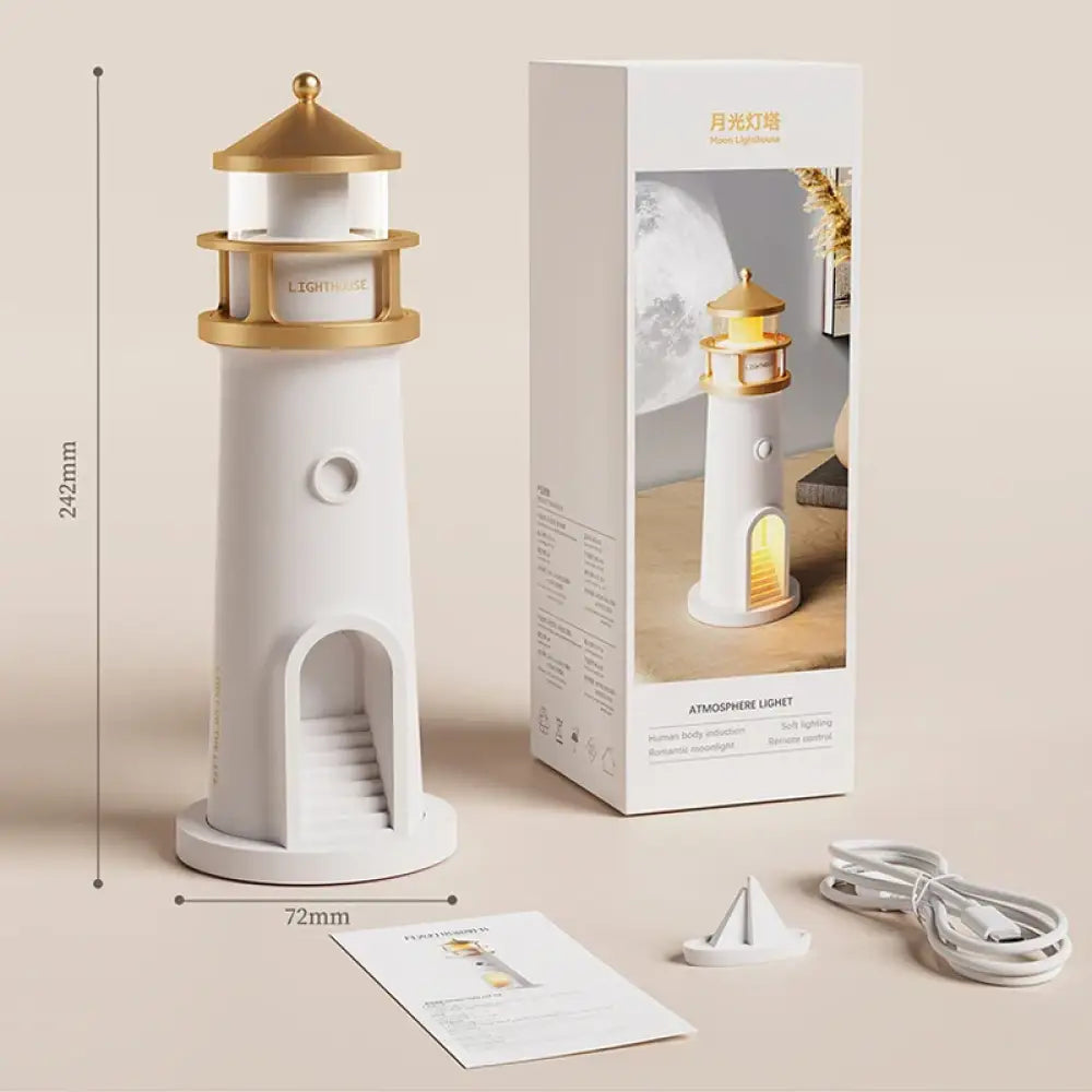 Moon Projection Lighthouse Lamp Bluetooth Speaker & Motion Sensor Light