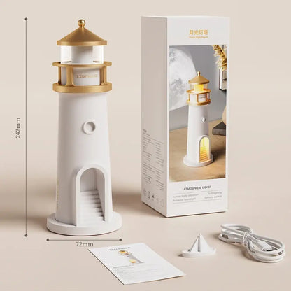Moon Projection Lighthouse Lamp Bluetooth Speaker & Motion Sensor Light