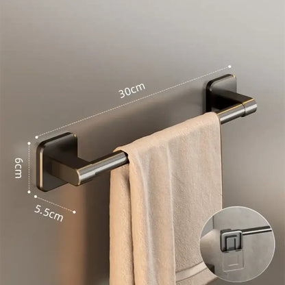 No-Drill Bathroom Towel Holder &amp; Slipper Rack