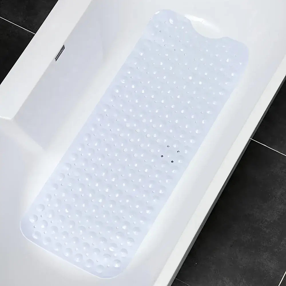 Non-Slip Shower/Bathtub Mat 200 Suction Cups, Drain Holes, Machine Washable