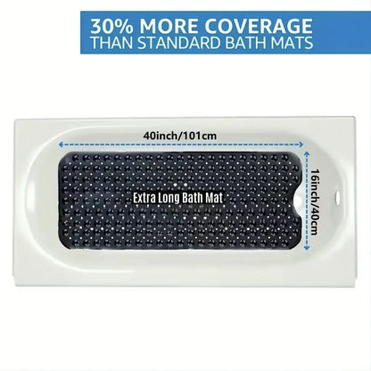 Non-Slip Shower Mat – 200 Suction Cups, Drain Holes, Machine Washable