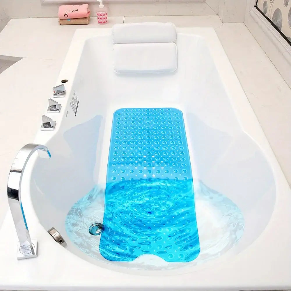 Non-Slip Shower/Bathtub Mat 200 Suction Cups Drain Holes Machine Washable