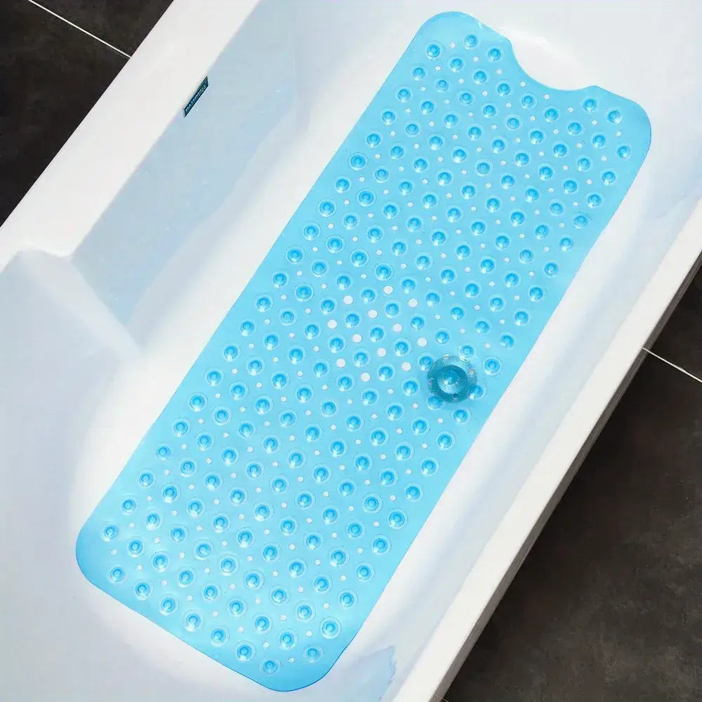 Non-Slip Shower/Bathtub Mat 200 Suction Cups, Drain Holes, Machine Washable